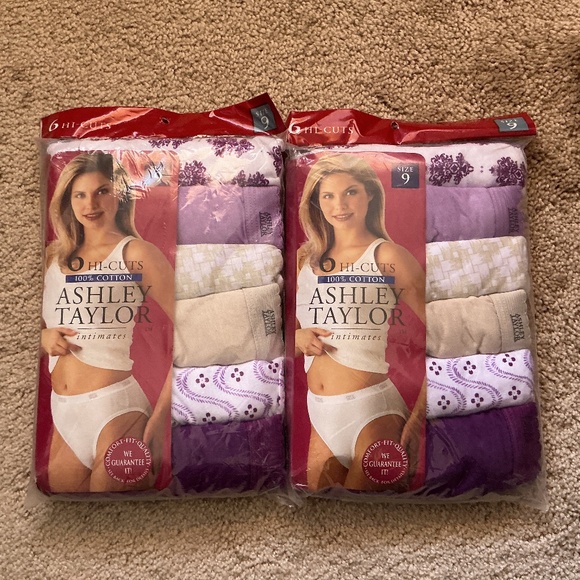 Ashley Taylor Other - Bundle of 2 Pack NEW Vintage Ashley Taylor Intimates Hi-Cuts Cotton Panties sz 9